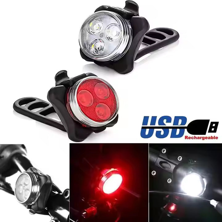Safety Night Cycling Light Aluminum Alloy Waterproof Outdoor USB-C Rechargeable LED