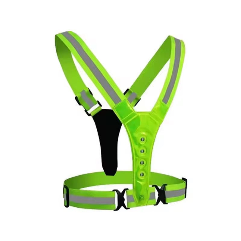 Cyclist’s Safety Vest W/Front & Back Lights
