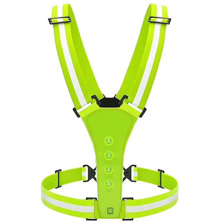 Cyclist’s Safety Vest W/Front & Back Lights